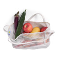 Hot selling Eco-friendly Cotton shopping bag Fruit and vegetable shoulder cotton mesh bag long hand-held cotton mesh bag